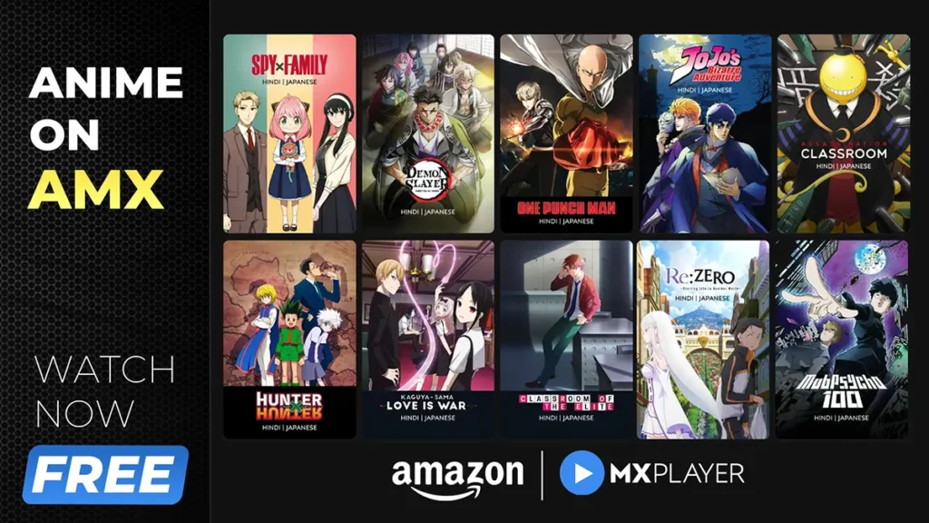 Anime on MX Player (Amazon MX) in Hindi Dubbed