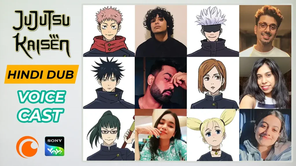 Jujutsu Kaisen Hindi Dubbing Artist and Voice Cast