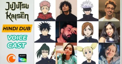 Jujutsu Kaisen Hindi Dubbing Artist and Voice Cast