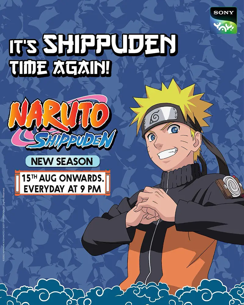 Naruto Shippuden New Season 11 Onwards - Official Promo Poster Sony YAY!