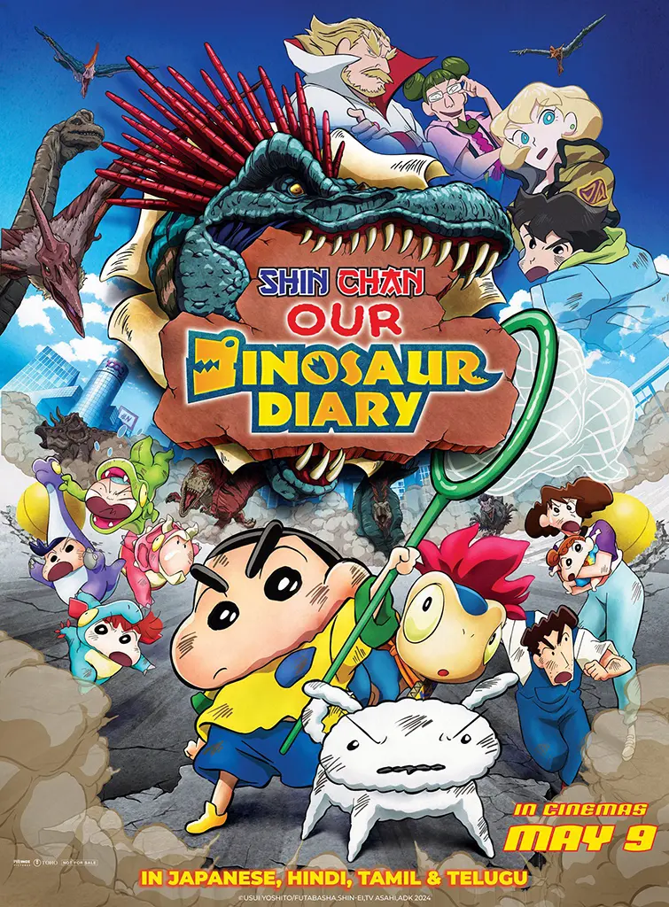 Shinchan Our Dinosaur Diary Official Indian Poster - PVR Inox Pictures