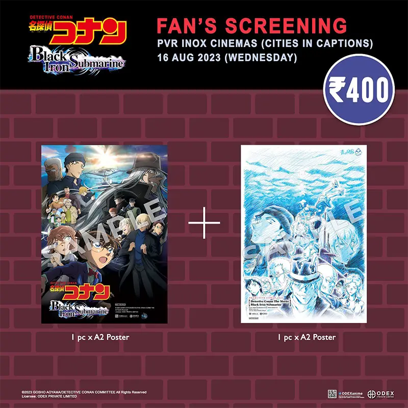 Detective Conan：Black Iron Submarine Fan-Screening Poster 16 Aug, 2023