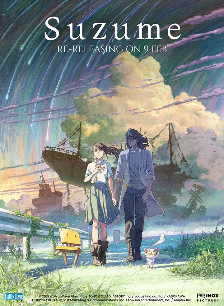 Suzume Re-Release Indian Poster (2024)