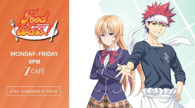 Food Wars Hindi Dub on Zee Café India