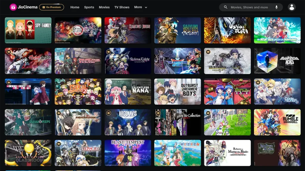 Anime on JioCinema