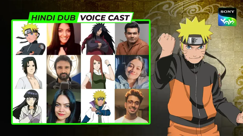 Naruto Shippuden Hindi Dub Voice Actors (Sony YAY!)