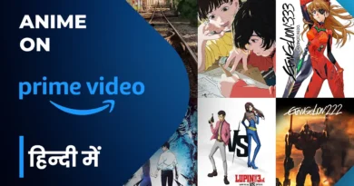 Hindi dubbed Anime on Amazon Prime Video (India)