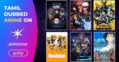 JioHotstar Tamil Dubbed Anime List