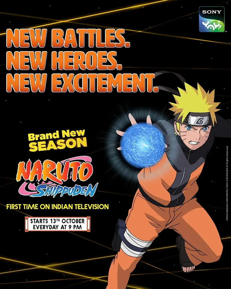 Naruto Shippuden Season 13 Starts 13th October 2025, Everyday 9:00 PM Promo Poster