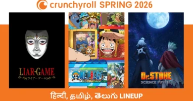 Crunchyroll Spring 2026 Hindi, Tamil, Telugu Dub Lineup